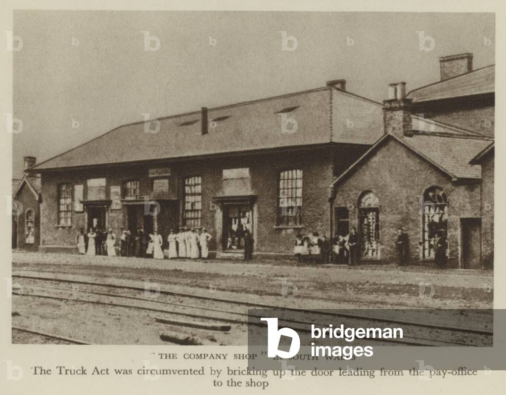 The Company Shop in South Wales (b/w photo)