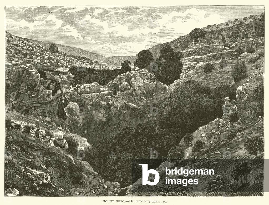 Mount Nebo, Deuteronomy, xxxii, 49 (engraving)