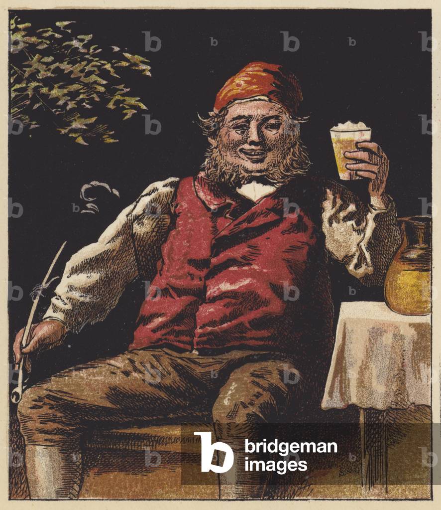 There Was a Jolly Miller (colour litho)