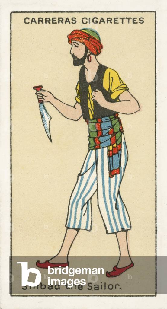 Sindbad the Sailor, Arabian Nights (colour litho)
