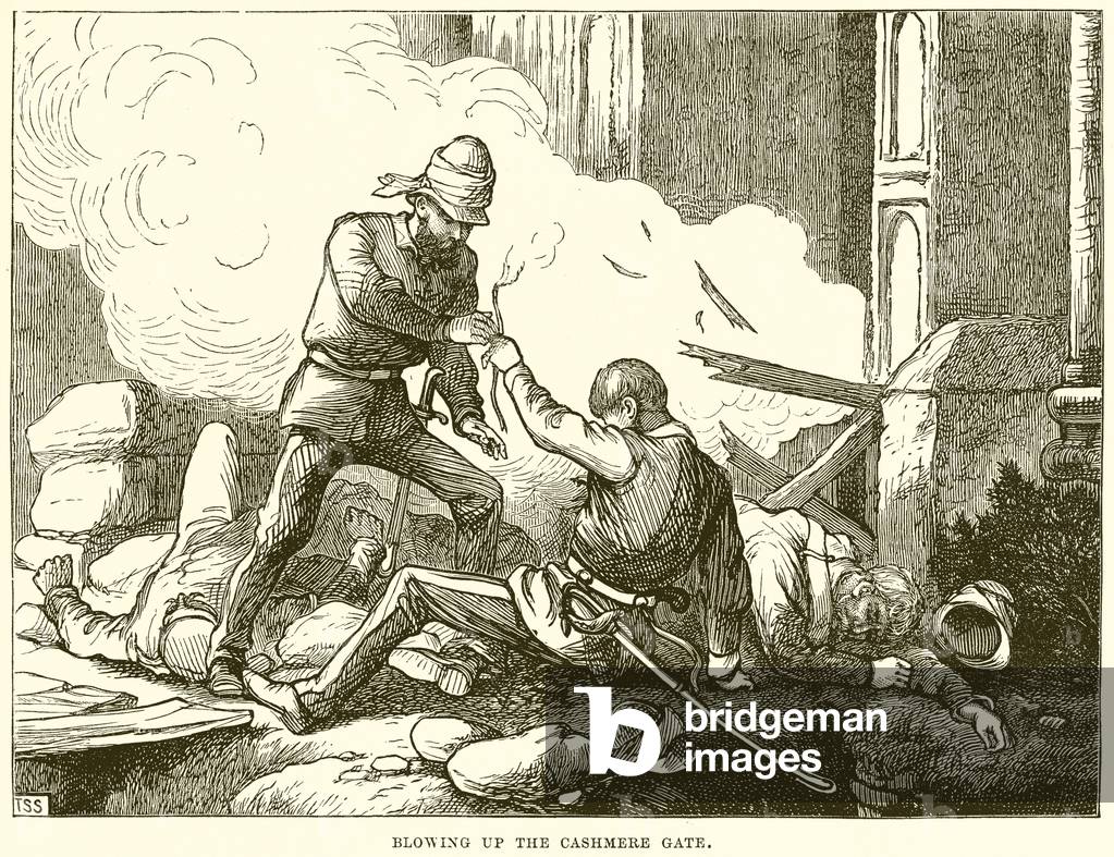 Blowing up the Cashmere Gate (engraving)