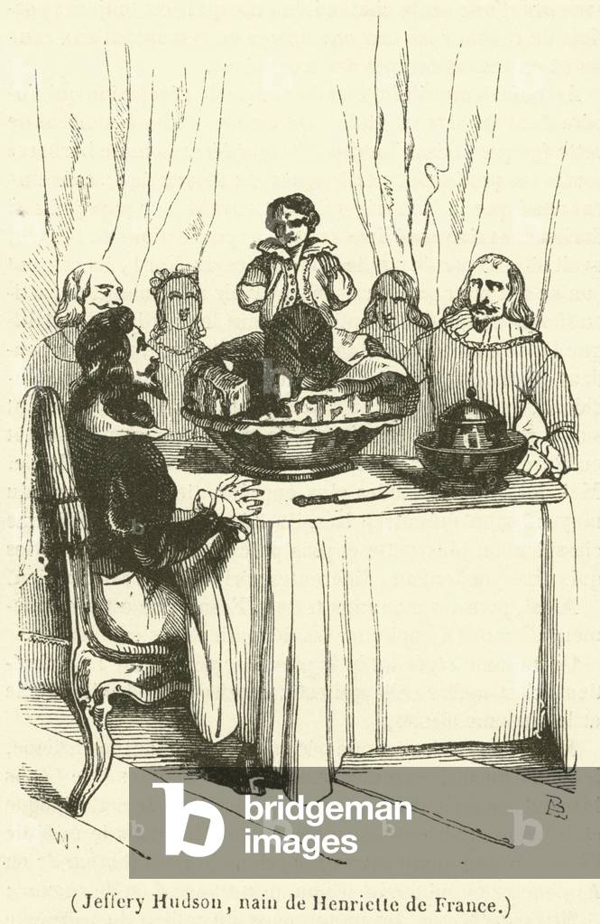 Jeffery Hudson, nain de Henriette de France (engraving)