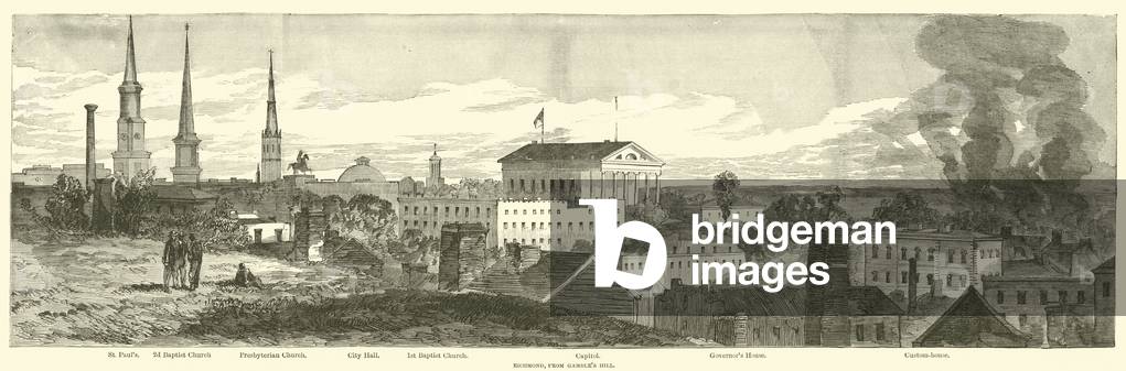 Richmond, from Gamble's Hill, April 1865 (engraving)