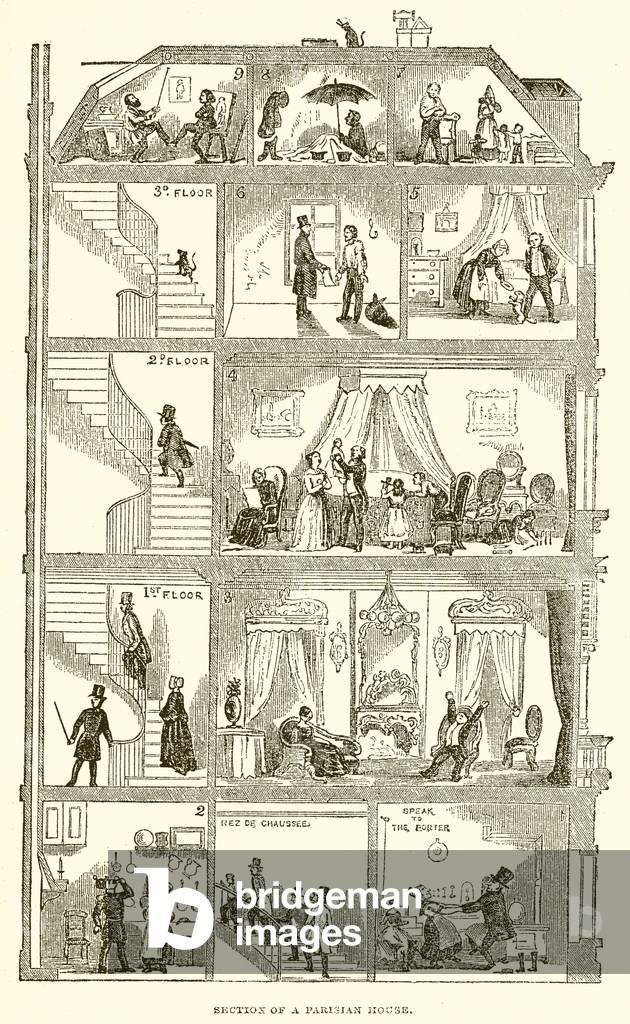 Section of a Parisian House (engraving)