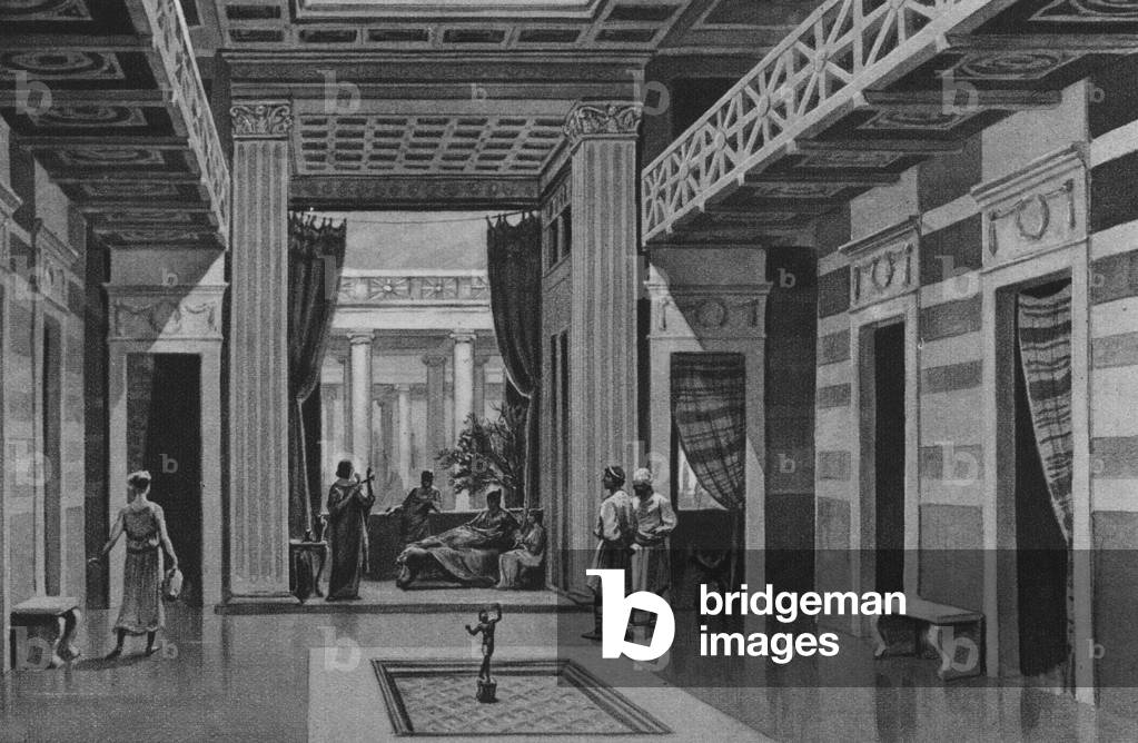 Pompei: Casa del Fauno Danzante (litho)