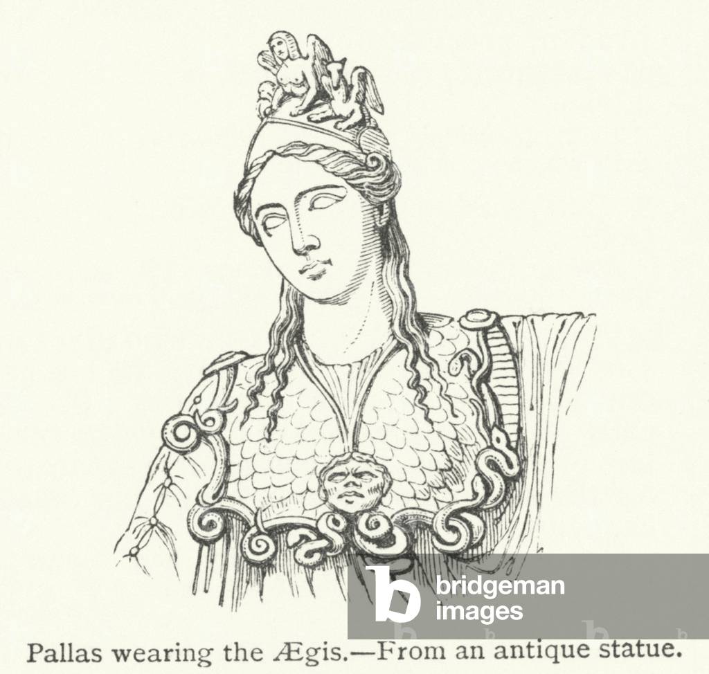 Pallas wearing the Aegis (engraving)