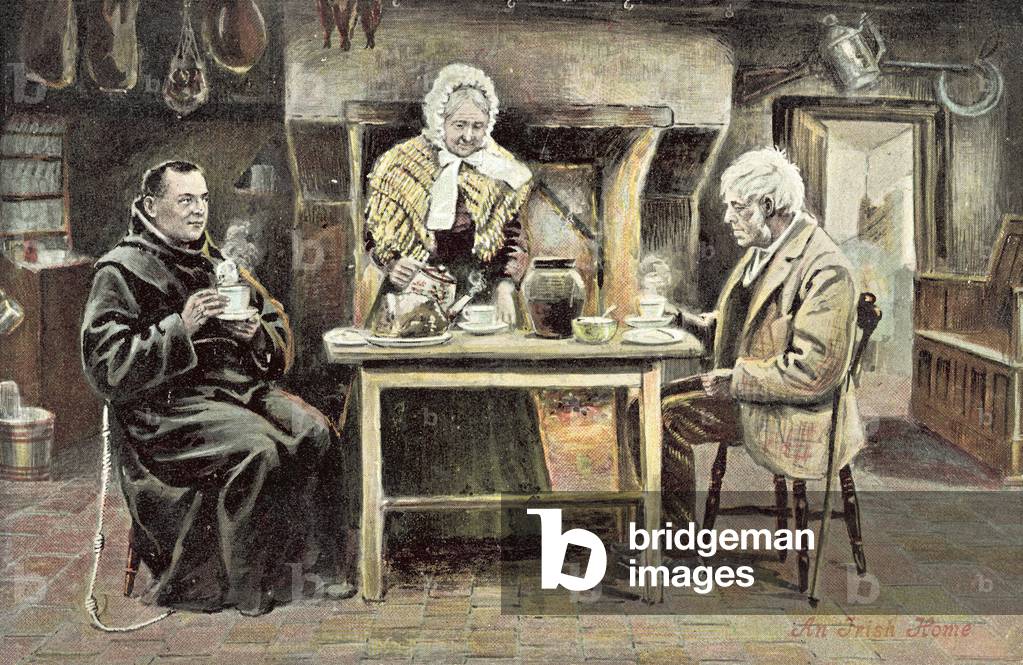 An Irish Home (colour litho)