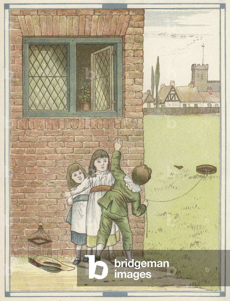 The Bird Catcher (colour litho)