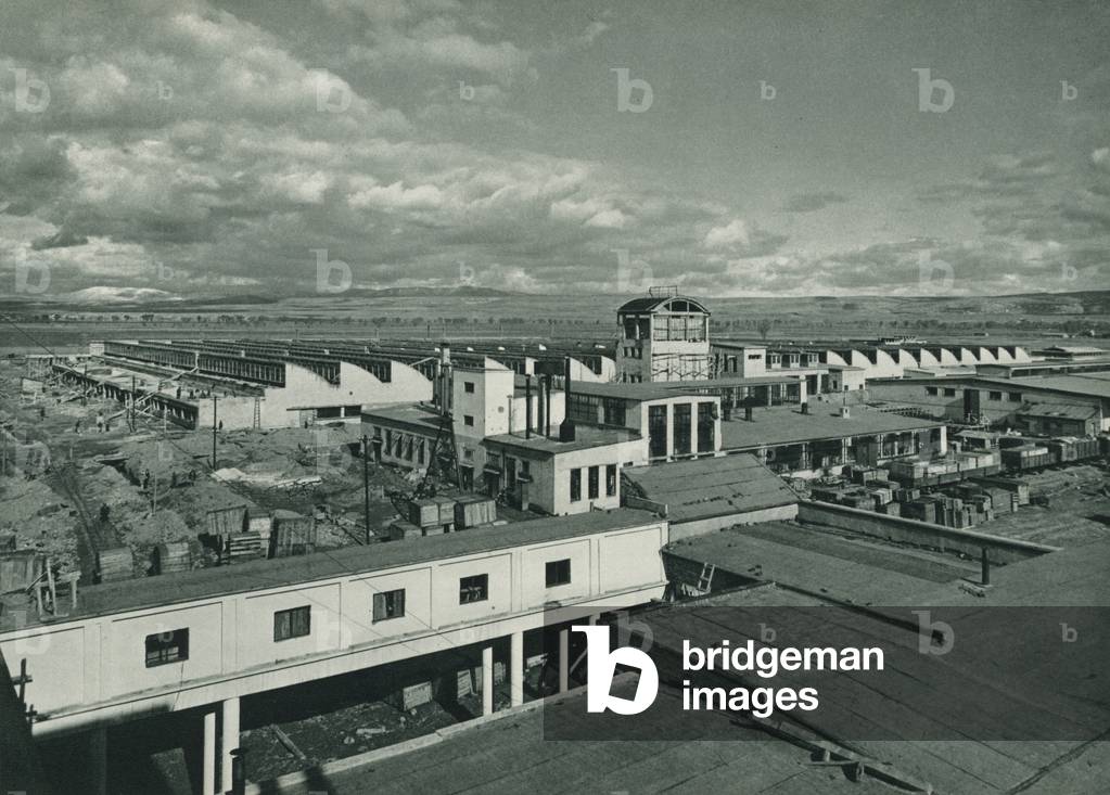 Turkey: Pamuklu kombinasi, Kayseri, The Factory of Cotton Works at Kayseri (b/w photo)