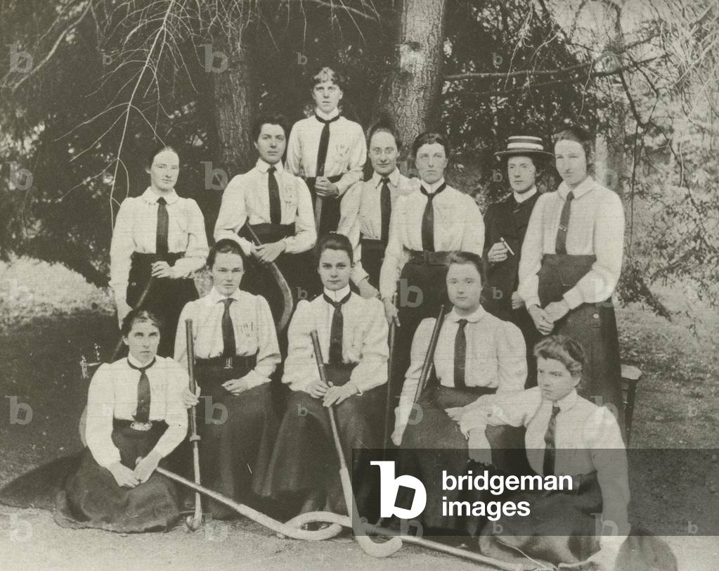 Hockey, Royal Holloway College Team, 1888 (b/w photo)