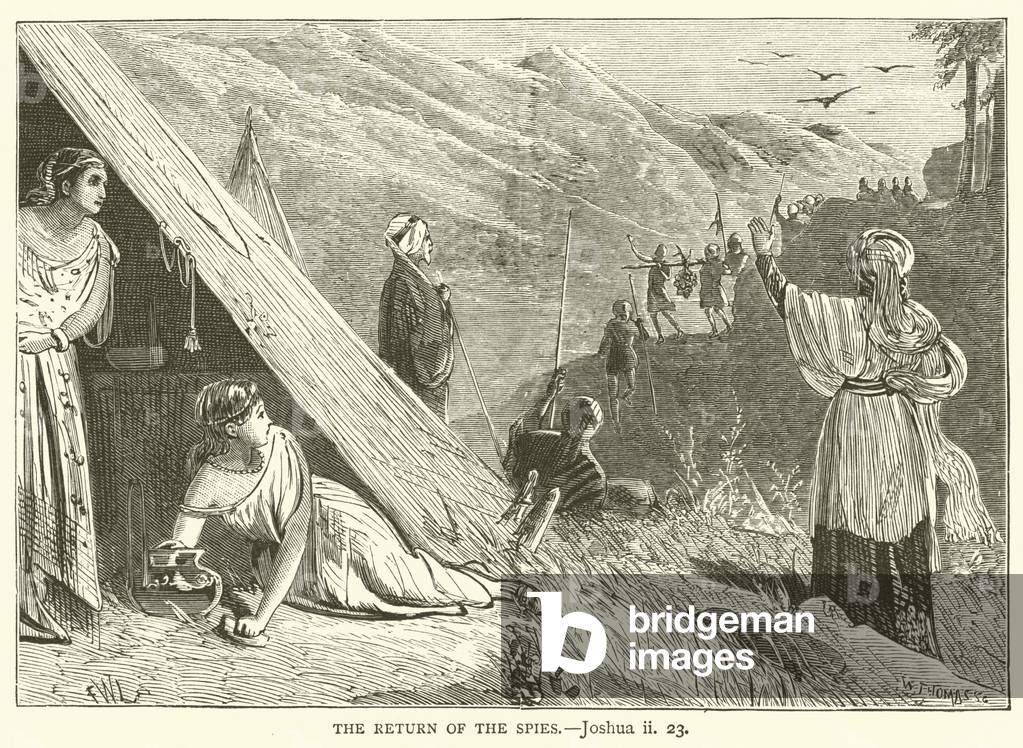The Return of the Spies, Joshua, ii, 23 (engraving)