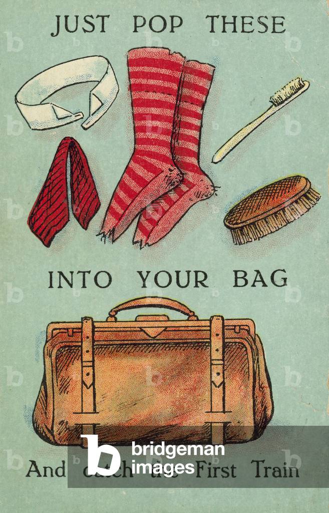 Just pop these into your bag and catch the first train (colour litho)