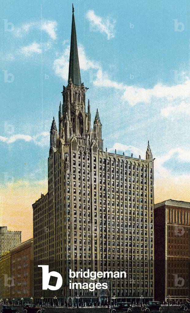 The Chicago Temple, Chicago, USA completed in 1923 (coloured photo)