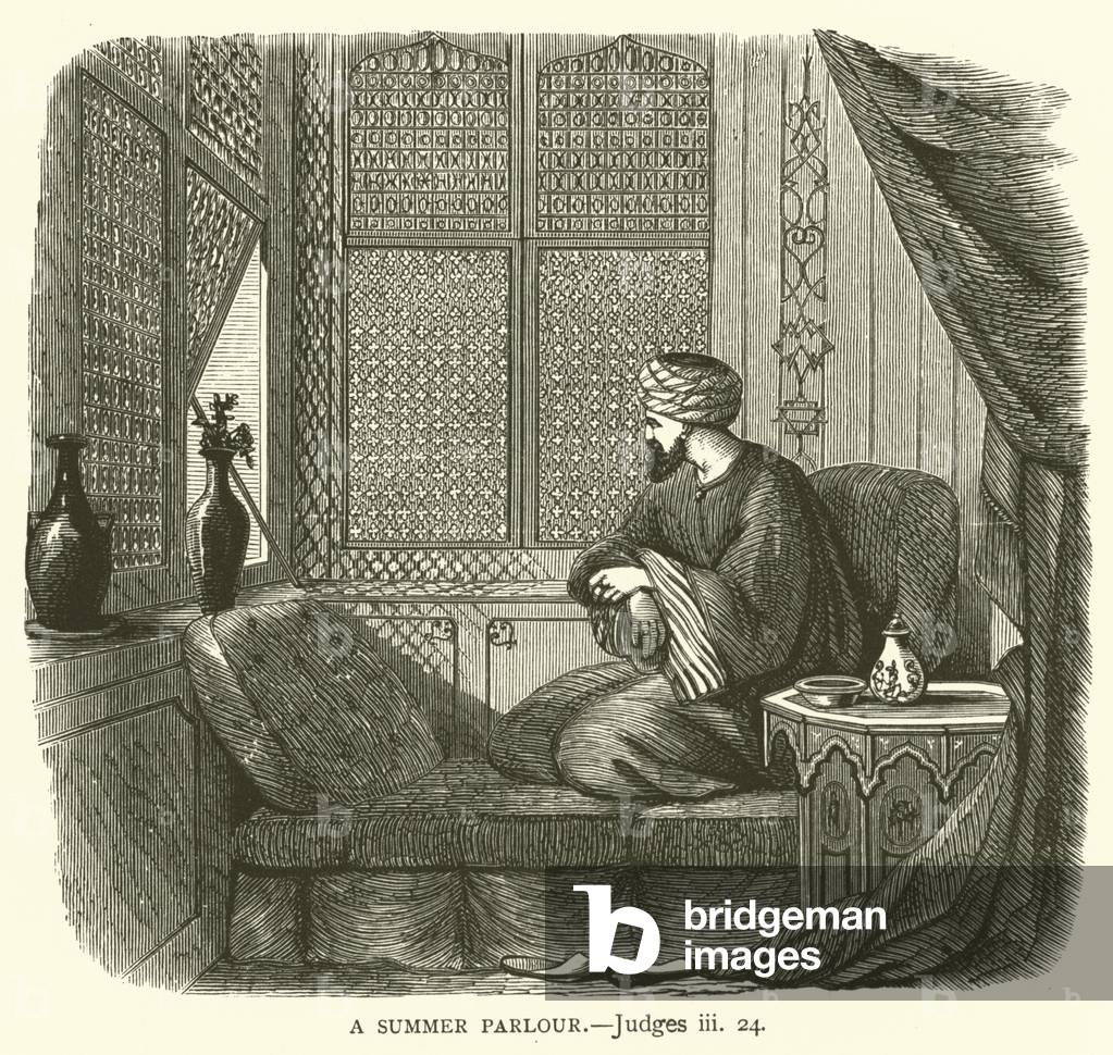 A Summer Parlour, Judges, iii, 24 (engraving)