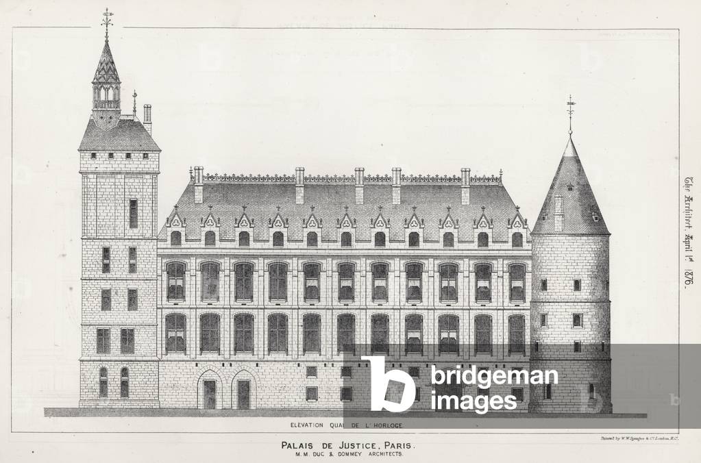 Palais De Justice, Paris (engraving)