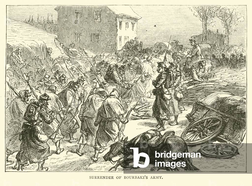 Surrender of Bourbaki's Army, January 1871 (engraving)