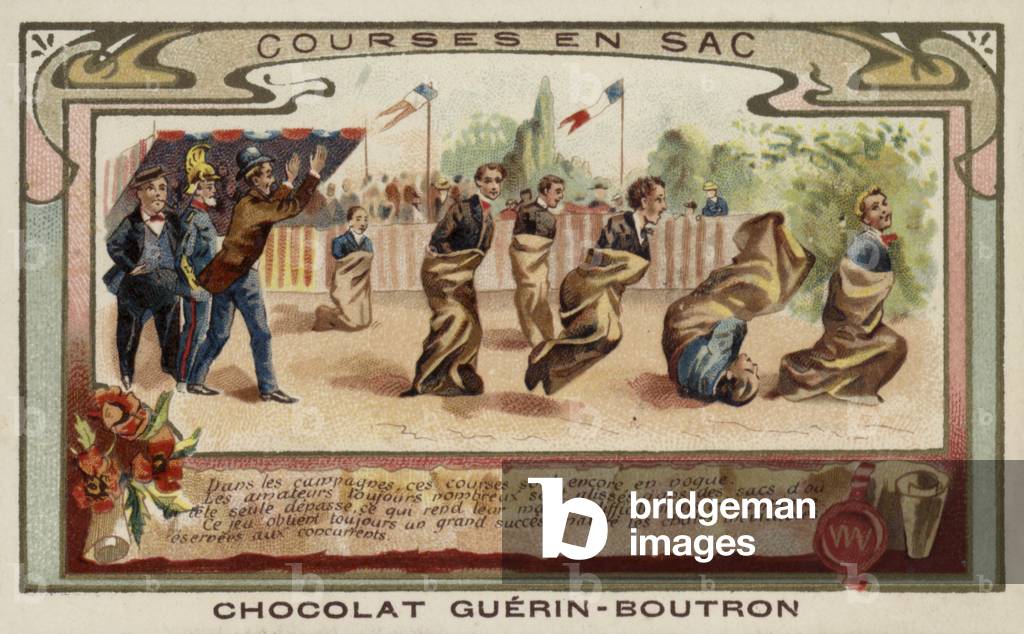 Sack race (chromolitho)