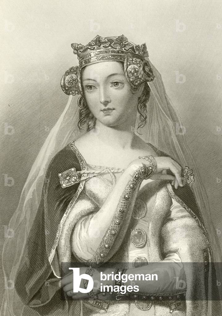 Philippa of Hainault, consort of king Edward III (engraving)