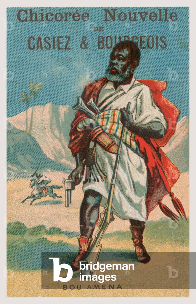 Bou Amena, Algerian rebel against French rule (chromolitho)