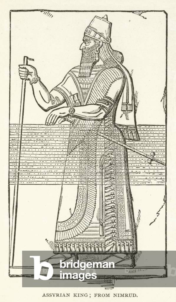 Assyrian King; from Nimrud (engraving)