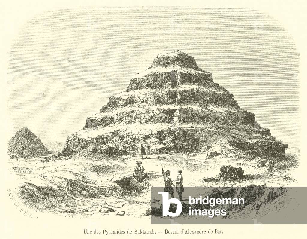Une des Pyramides de Sakkarah (engraving)