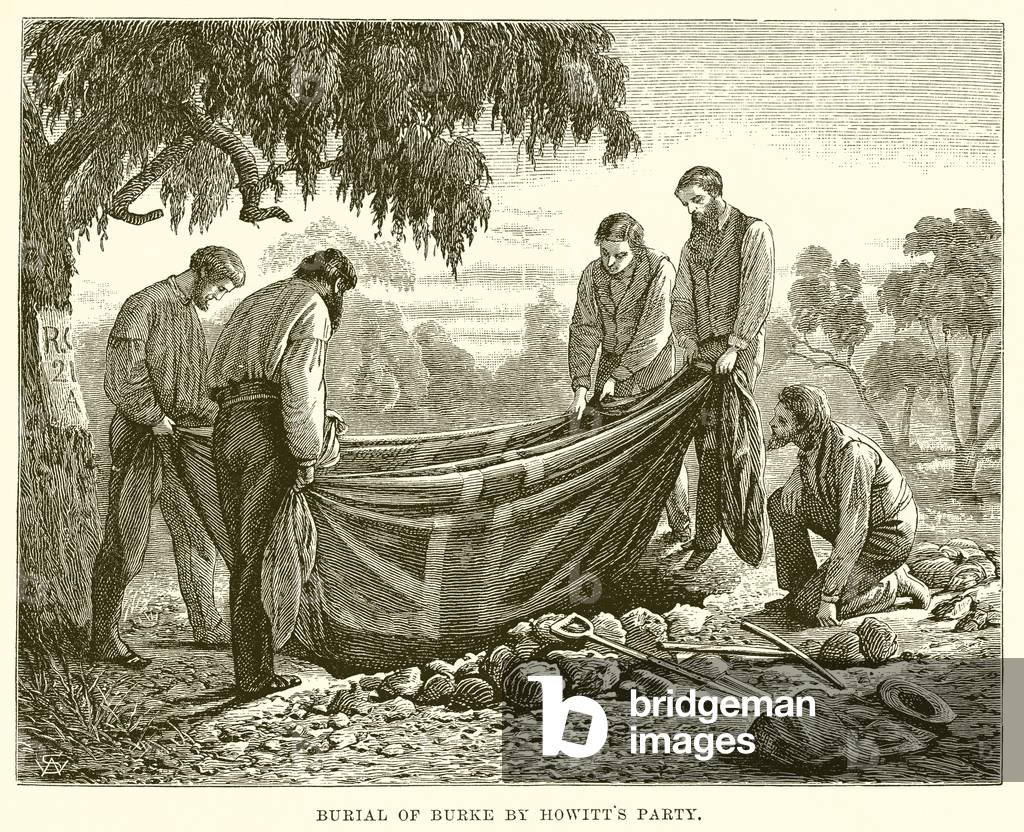 Burial of Burke by Howitt's Party (engraving)