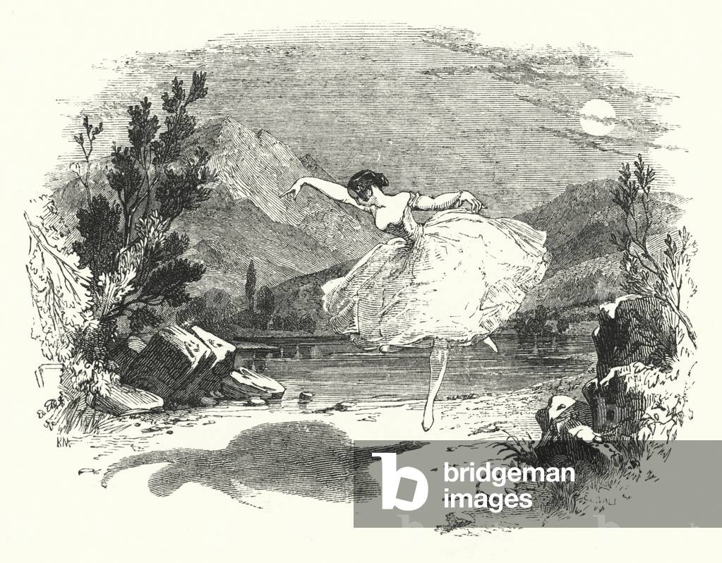 Illustration for the Ballet, Ondine or The Naiad (engraving)