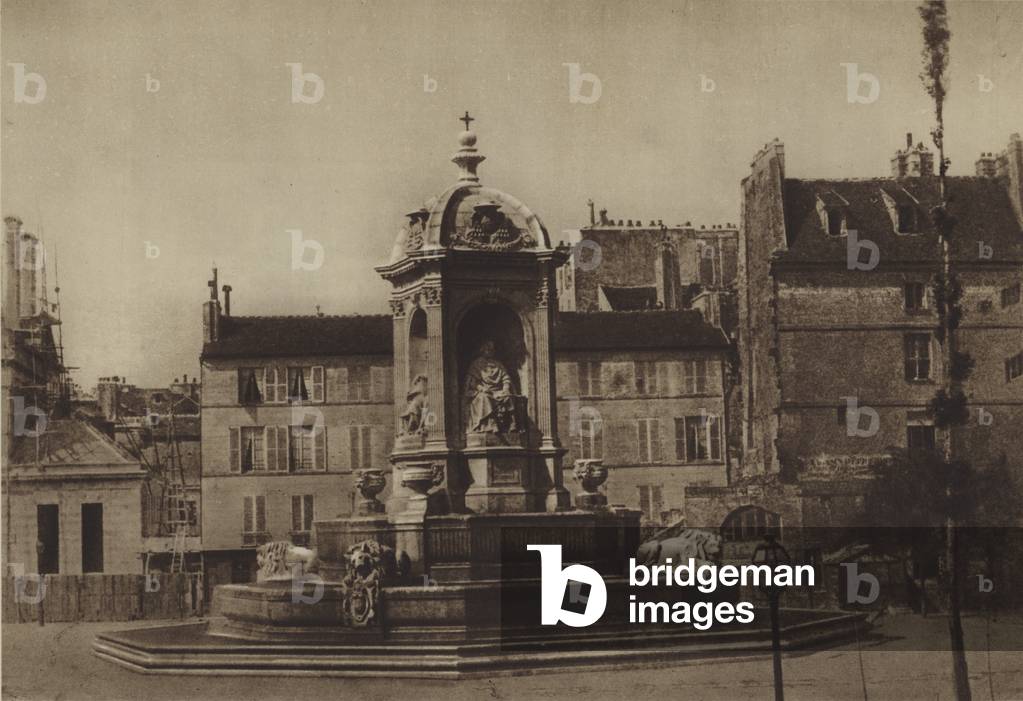 La place Saint-Sulpice en 1853 (b/w photo)