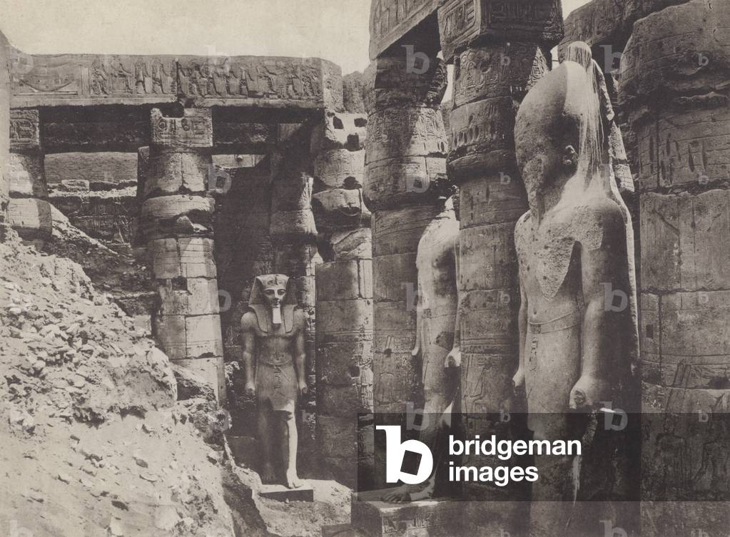 Luxor, Temple of Ramses II (b/w photo)