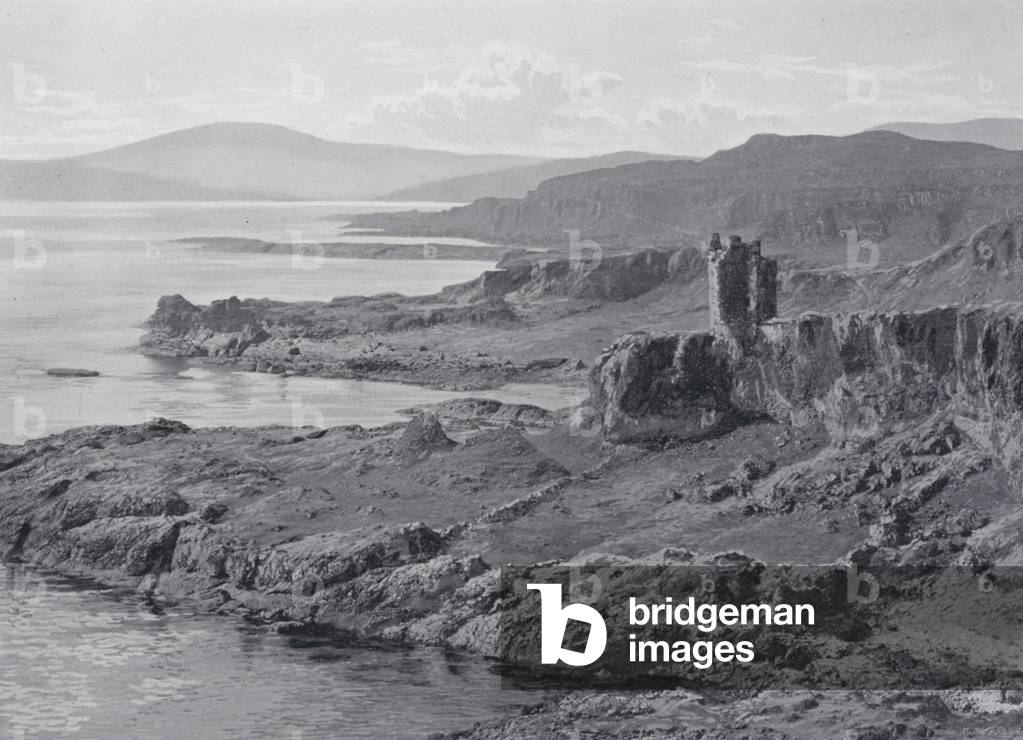 Scotland: Gylen Castle, Island of Kerrera (b/w photo)