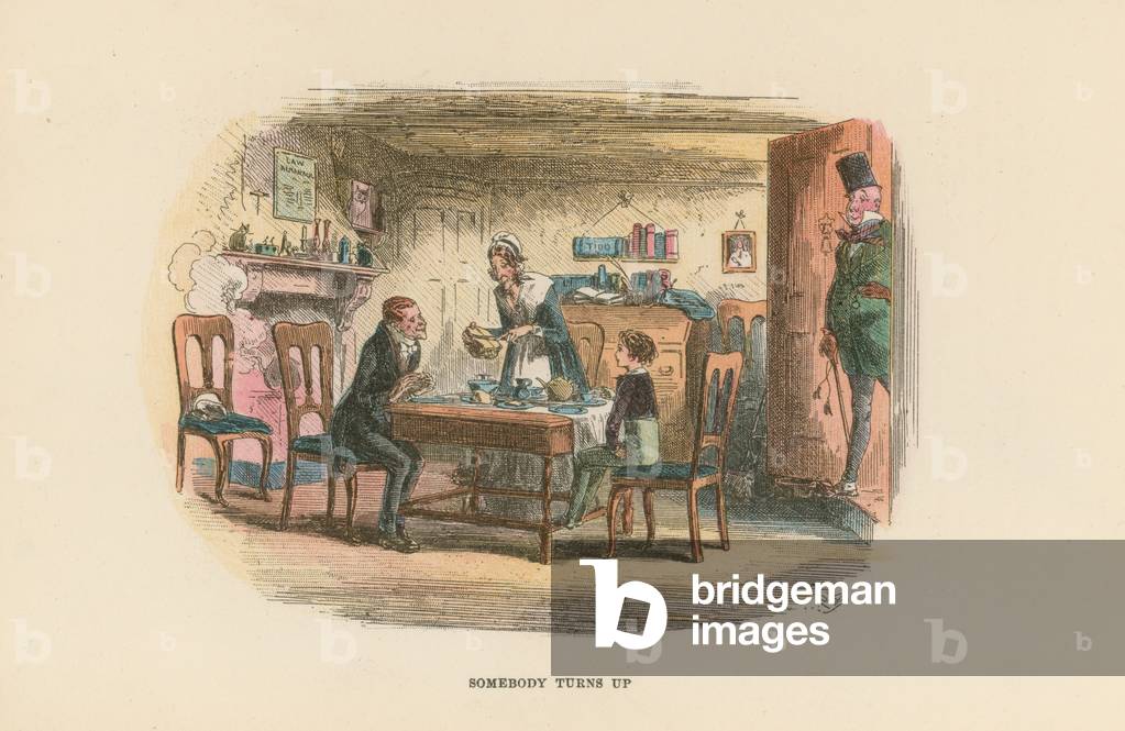 Illustration for David Copperfield (colour litho)