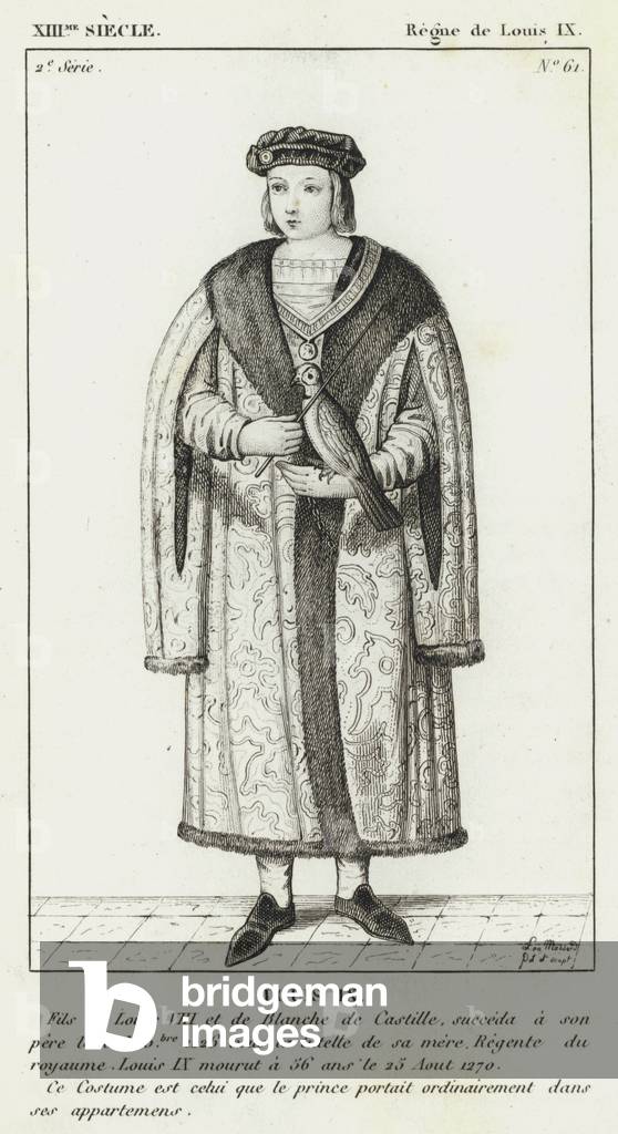 XIII Siecle, Regne de Louis IX, Louis IX (engraving)