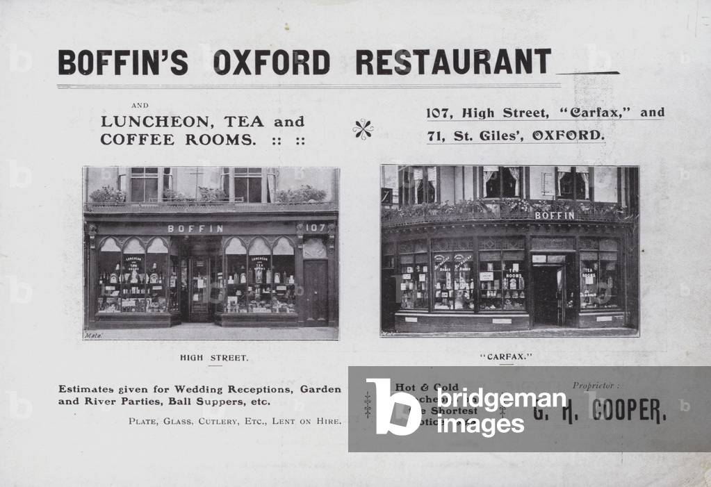 Boffin's Oxford Restaurant (b/w photo)