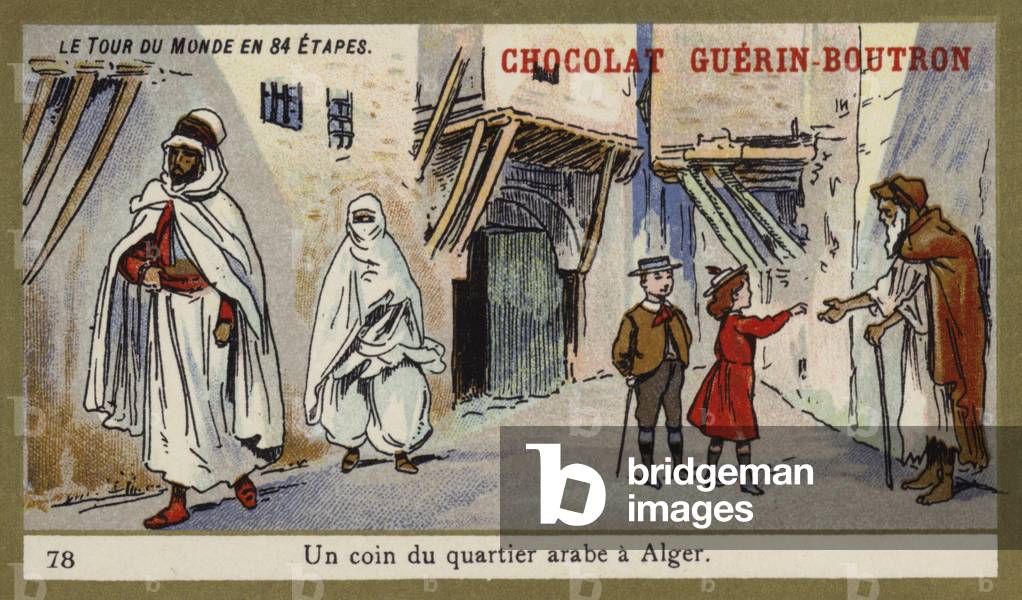 A corner of the Arab Quarter, Algiers (chromolitho)
