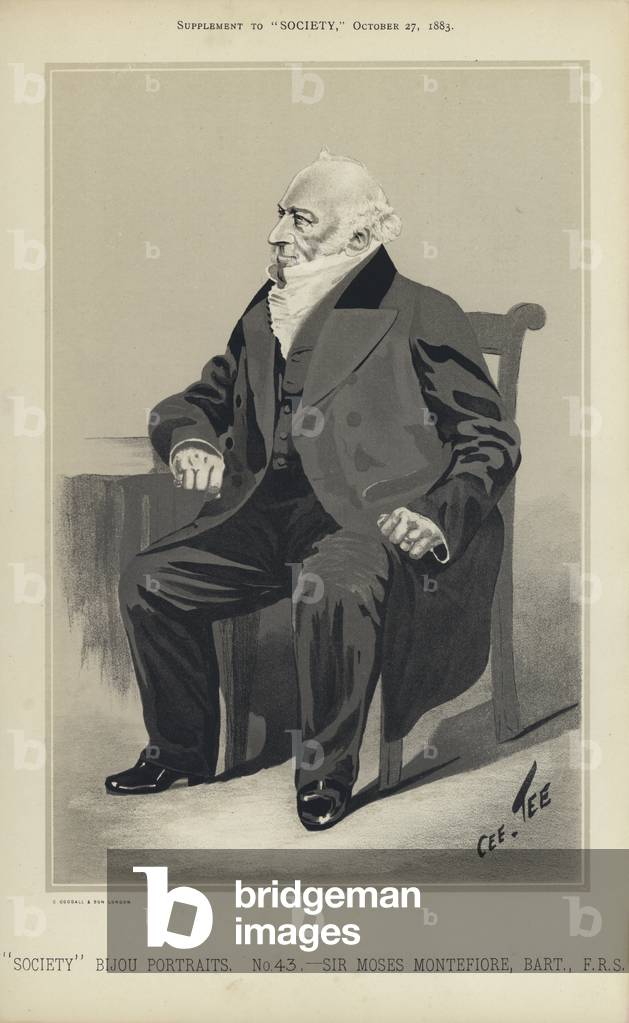 Sir Moses Montefiore (colour litho)