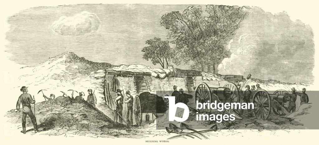 Building works, June 1864 (engraving)
