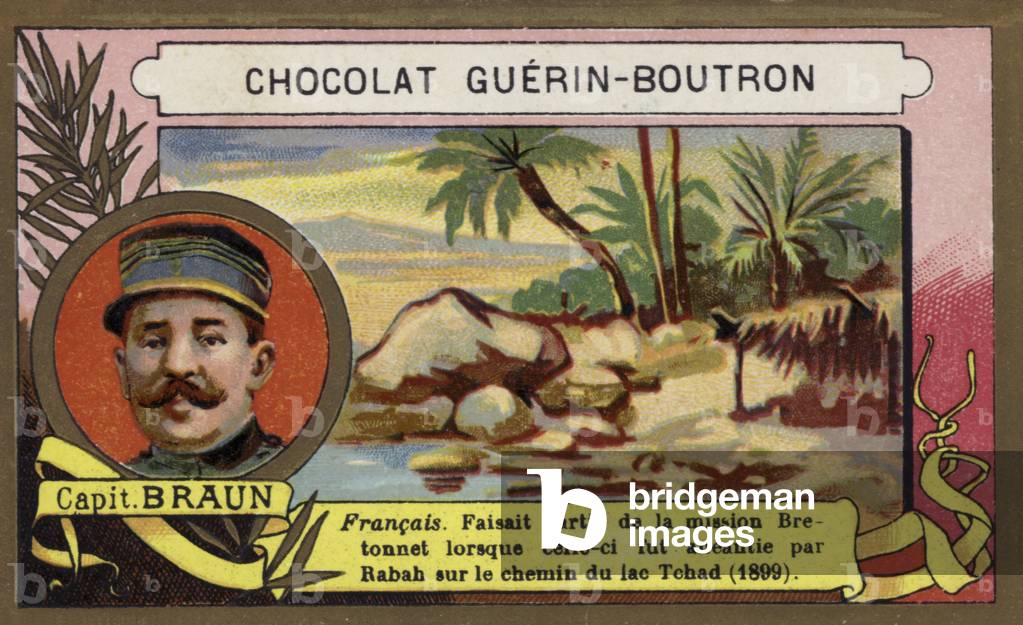 Solomon Braun, French soldier and explorer (chromolitho)