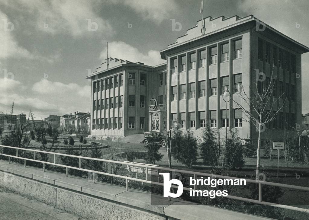 Ankara: Kizilay Umumi Merkez Binasi, The Red Crescent Centre (b/w photo)