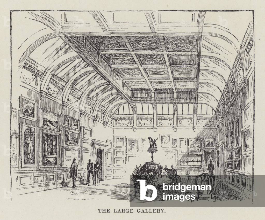 The Large Gallery, the Grafton Galleries, London (litho)