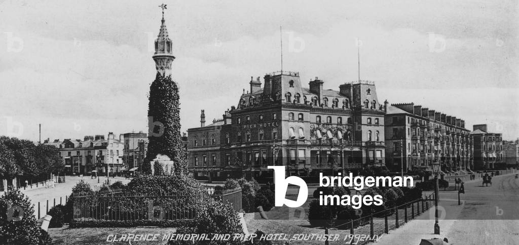 Clarence Memorial and Pier Hotel, Southsea (b/w photo)