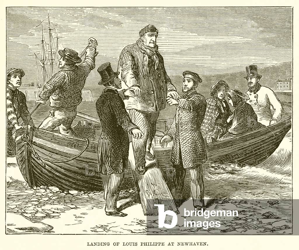 Landing of Louis Philippe at Newhaven (engraving)