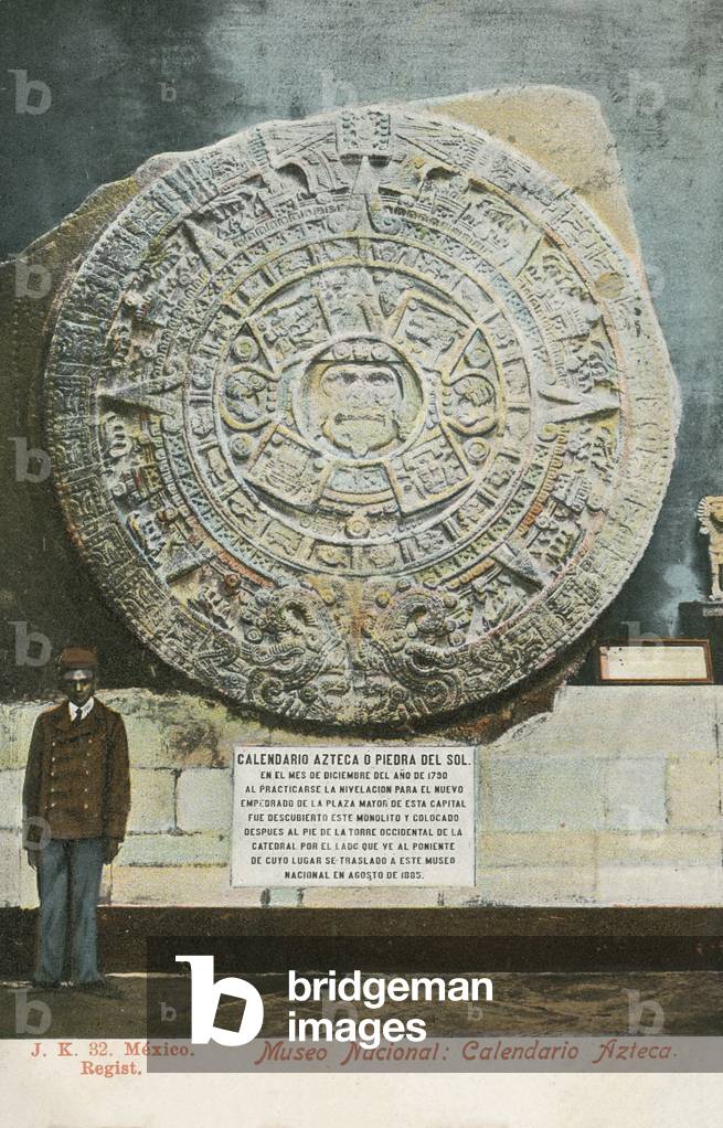 Aztec Calendar, National Museum, Mexico (colour photo)