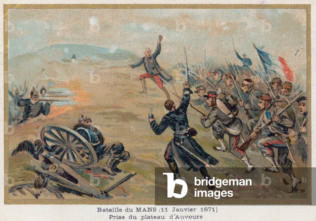 Battle of Mans (chromolitho)