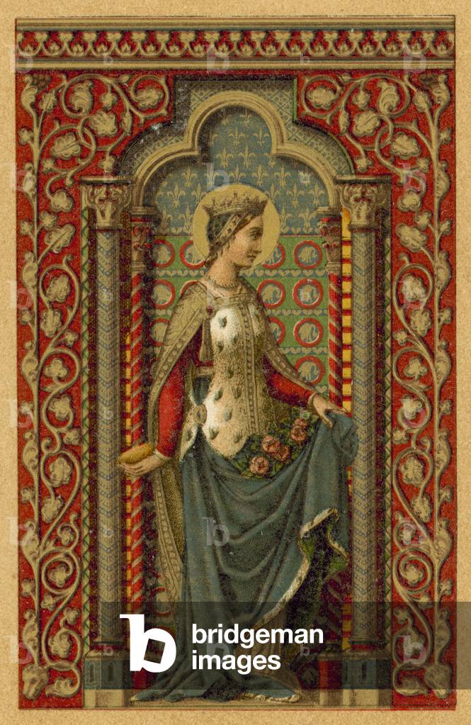 Sta Elisabeth Hungariae (colour litho)