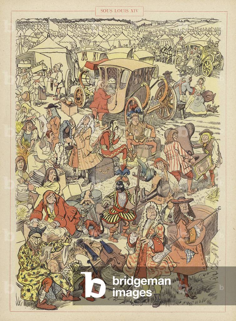 Sous Louis XIV (colour litho)