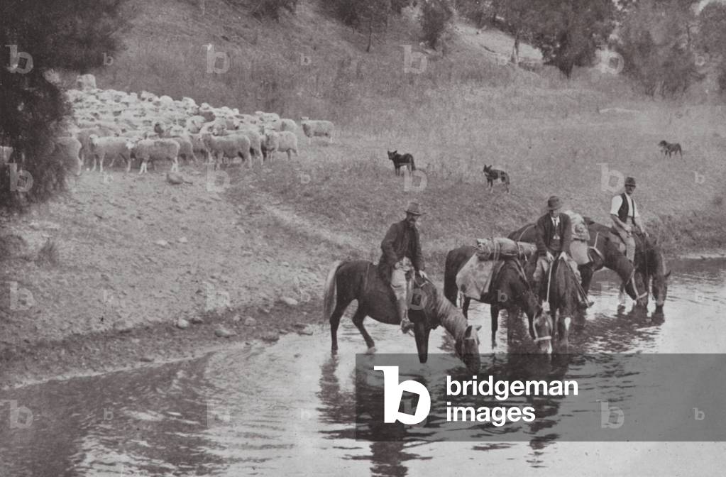 The Rest, Typical Australian Stockmen (b/w photo)