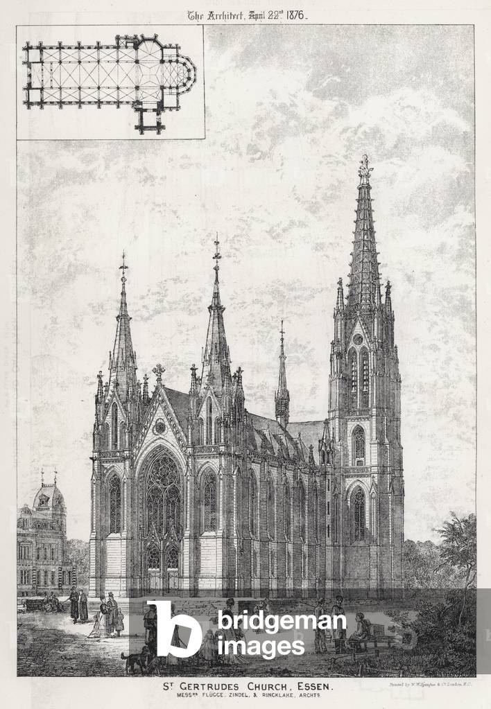 St Gertrudes Church, Essen (engraving)