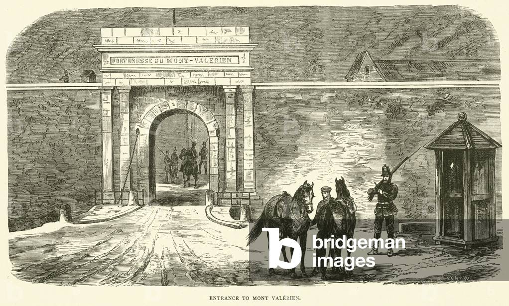 Entrance to Mont Valerien, January 1871 (engraving)