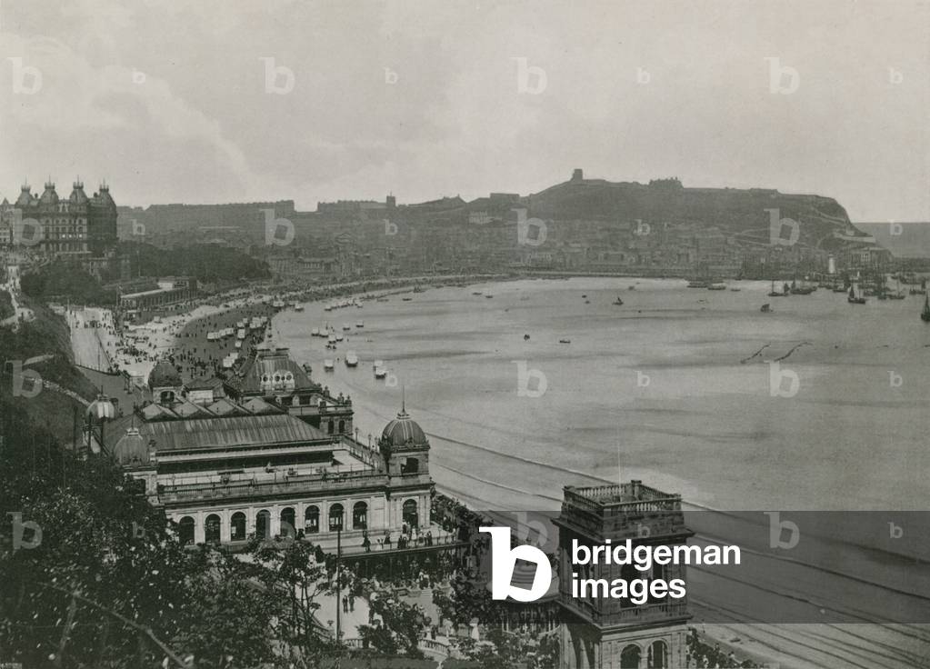 Scarborough, General View of the South Bay (b/w photo)