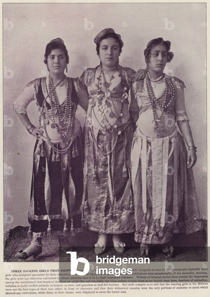 Chicago World's Fair, 1893: Three Dancing Girls from Egypt (b/w photo)